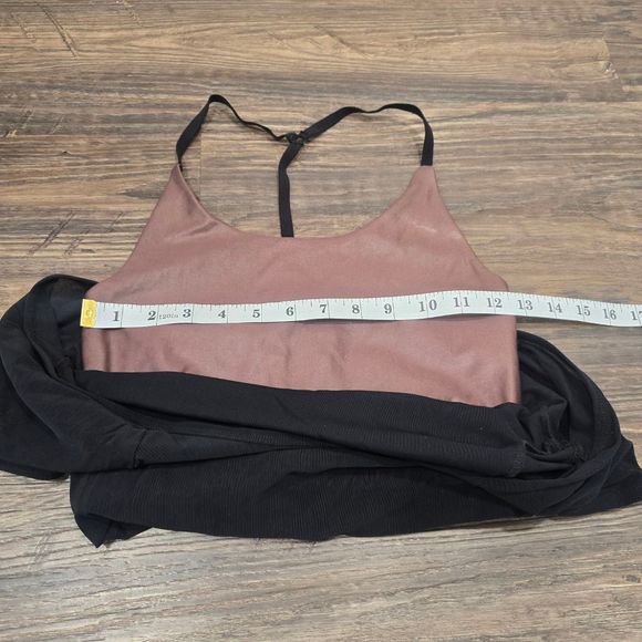 KORAL Mesh Layered Crop Top Small NWT Black Sheer Overlay Open Back - Picture 9 of 10